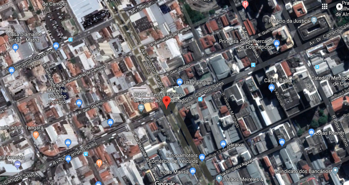 Mapa Rua Campos Sales em Campinas