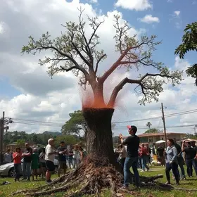 protesto corte de árvores